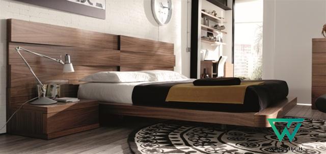 Ngắm nhìn thiết kế giường ngủ gỗ óc chó đẹp và ấn tượng